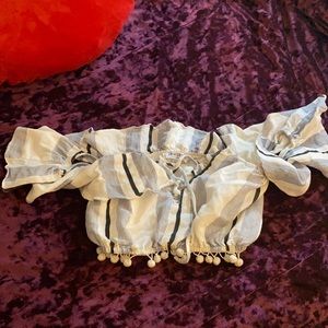 Off shoulder fashion nova crop